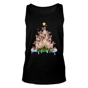 Merry Christmas Tree Sphynx Unisex Tank Top | Mazezy