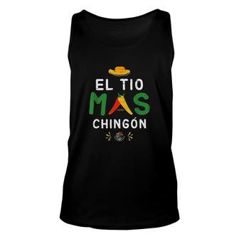 Mexican Flag El Tio Mas Chingon Funny Spanish Uncle Design Unisex Tank Top | Mazezy