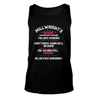 Millwright Wife Image On Back Of Clothing Unisex Tank Top | Mazezy