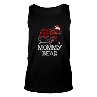 Mommy Bear Christmas Red Plaid Buffalo Family Gifts Unisex Tank Top - Thegiftio UK