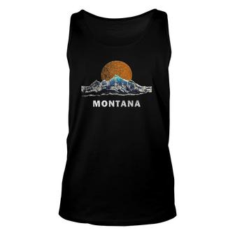 Montana With Mountain Sunset Scene - Montana Unisex Tank Top | Mazezy
