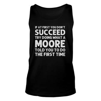Moore Funny Surname Family Tree Birthday Reunion Idea Unisex Tank Top | Mazezy