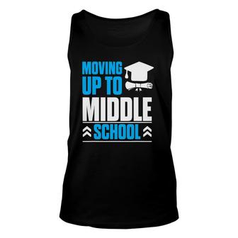Moving Up To Middle School Elementary School Graduation Unisex Tank Top | Mazezy