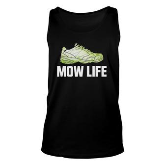 Mow Life Funny Lawn Mower Grass Cutting Shoe Unisex Tank Top | Mazezy