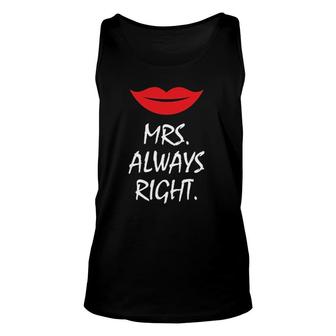 Mr Right Mrs Right Black Couple Unisex Tank Top | Mazezy
