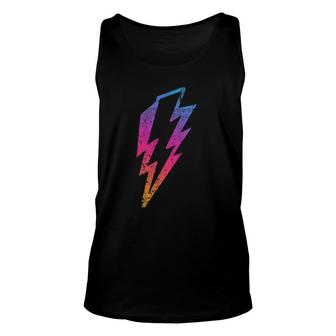 Multicolor Lightnings Powerful Distressed Bolts Unisex Unisex Tank Top | Mazezy