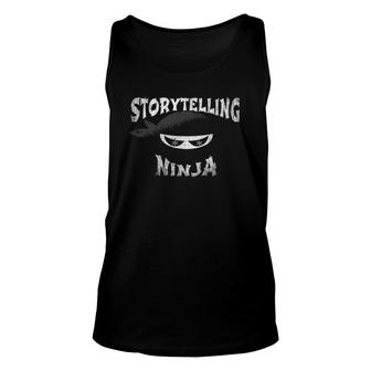 Multitasking Content Writer Author Team Storytelling Ninja Unisex Tank Top | Mazezy
