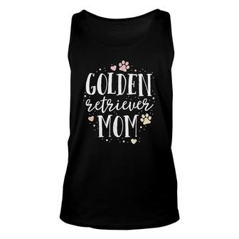 Mum To Be Golden Retriever Mom Paw Print Fur Mama Mothers Day Unisex Tank Top - Thegiftio
