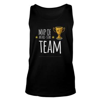Mvp Of An All Star Team With Trophy And Stars Graphic Unisex Tank Top | Mazezy
