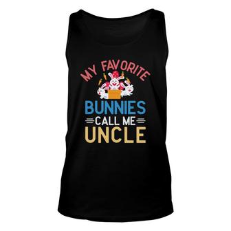 My Favorite Bunnies Call Me Uncle Unisex Tank Top - Seseable