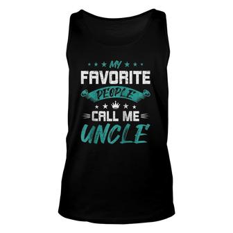 My Favorite People Call Me Uncle Uncle Raglan Baseball Tee Unisex Tank Top | Mazezy