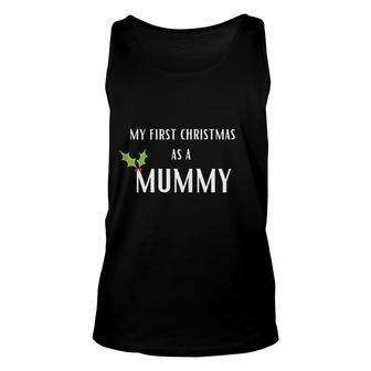 My First Christmas As A Mummy Cute New Mum Unisex Tank Top - Thegiftio
