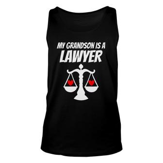 My Grandson Is A Lawyer Graduate Law Proud Grandparent Unisex Tank Top | Mazezy