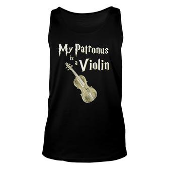 My Patronus Is A Violin Harry Fan Violin Player Gift Unisex Tank Top | Mazezy