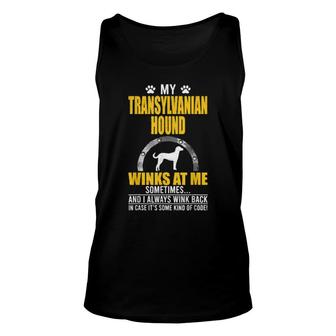 My Transylvanian Hound Winks At Me Hundebesitzer Unisex Tank Top | Mazezy