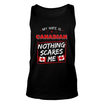 My Wife Is Canadian Canada Heritage Roots Flag Pride Unisex Tank Top | Mazezy