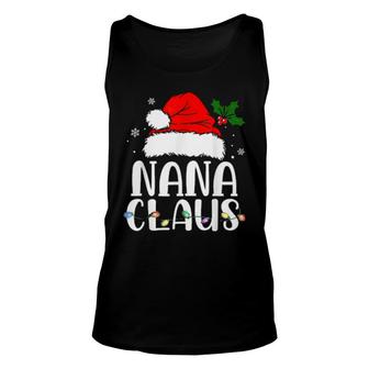Nana Claus Christmas Pajama Family Matching Xmas Unisex Tank Top | Mazezy
