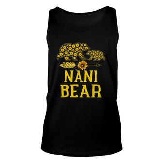 Nani Bear Sunflower Funny Mother Father Gifts Unisex Tank Top | Mazezy