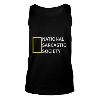 National Sarcastic Society Comfortable Unisex Tank Top - Thegiftio