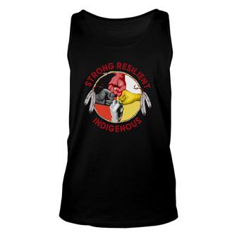 Native American Strong Resilient Indigeous Medicine Wheel Symbol Fist Bump Tank Top | Mazezy