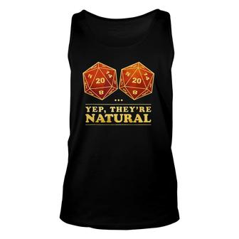Natural 20 Funny Tabletop Game Rpg D20 Dragons Unisex Tank Top | Mazezy