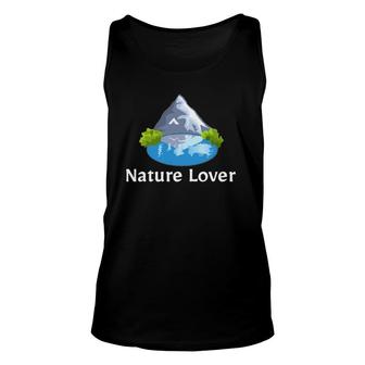 Nature Lover Mountain Lake Trees Hippie Environment Unisex Tank Top | Mazezy