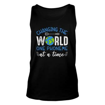 Nbxp Dyslexia Teacher Changing The World One Phoneme At Time Tank Top | Mazezy