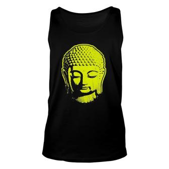 Neon Yellow Buddhist Buddha Tee Unisex Tank Top | Mazezy