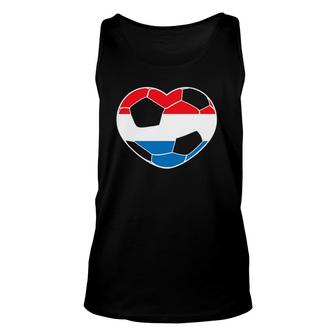 Netherlands Soccer Ball Heart Jersey Holland Football Unisex Tank Top | Mazezy
