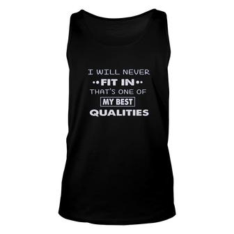 Never Fit In Unisex Tank Top | Mazezy