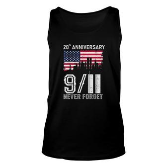 Never Forget Day Memorial 20Th Anniversary 911 Patriotic V2 Unisex Tank Top - Thegiftio UK
