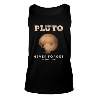 Never Forget Pluto Costume Retro Vintage Space Astronomy Unisex Tank Top | Mazezy