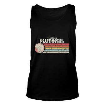 Never Forget Pluto Retro Style Funny Space Science V5 Unisex Tank Top - Thegiftio UK