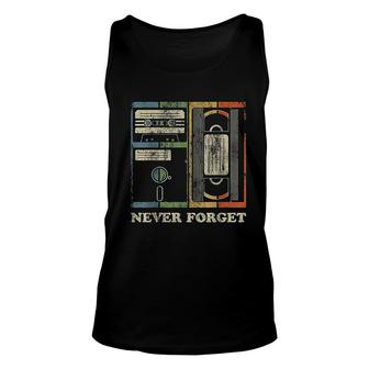 Never Forget Retro Vintage Cool 80S 90S Funny Geeky Nerdy V2 Unisex Tank Top - Thegiftio
