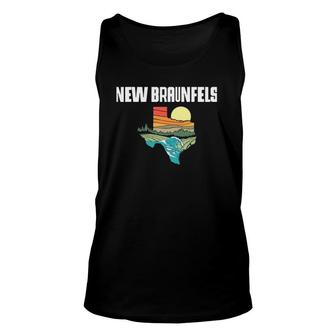 New Braunfels Texas Outdoors Vintage Nature Retro Graphic Unisex Tank Top | Mazezy