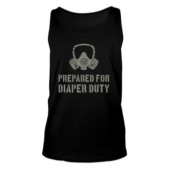New Dad Prepared For Diaper Duty Funny Unisex Tank Top | Mazezy