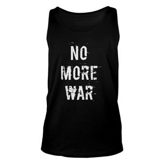 No More War Peace Pacifist Unisex Tank Top | Mazezy UK