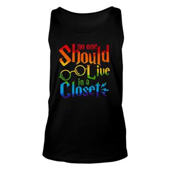 No One Should Live In A Close - Lgbt Pride Unisex Tank Top | Mazezy