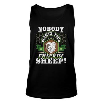 Nobody Wants Your Sheep Funny Tabletop Game Board Gaming Unisex Tank Top | Mazezy