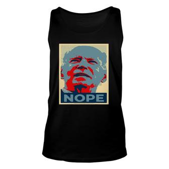 Nope Biden Is Not My President Funny Anti-Biden Political Unisex Tank Top | Mazezy DE