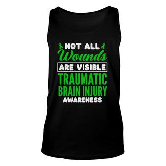 Not All Wounds Are Visible Traumatic Brain Injury Awareness Unisex Tank Top | Mazezy