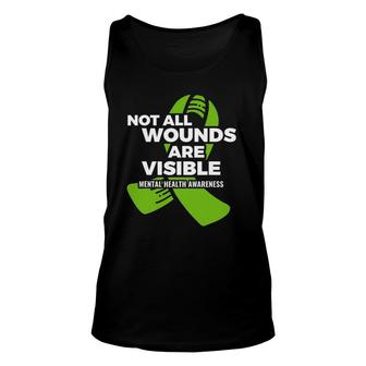 Not All Wounds Visible Mental Health Awareness Unisex Tank Top | Mazezy