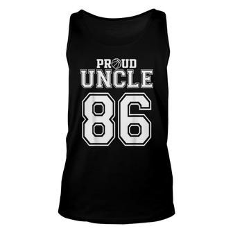 Number 86 Custom Proud Basketball Uncle Personalized Unisex Tank Top | Mazezy