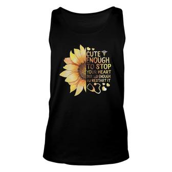 Nurse Week Cute Enough To Stop Your Heart Skilled To Restart Tank Top | Mazezy