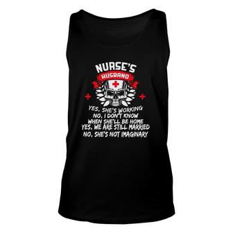 Nurse's Husband Yes She Working No I Don't Know Unisex Tank Top | Mazezy