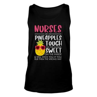 Nurses Like Pineapples Funny Nurse Gifts For Women For Men Unisex Tank Top | Mazezy