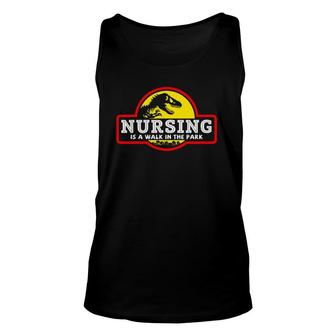 Nursing Is A Walk In The Park Love Nurse Unisex Tank Top | Mazezy