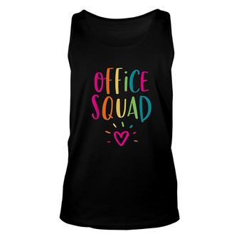 Office Squad Administrative Assistant Gift School Secretary Unisex Tank Top | Mazezy