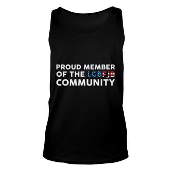 Official Proud Member Of The Lgbt Fjb Community Unisex Tank Top | Mazezy