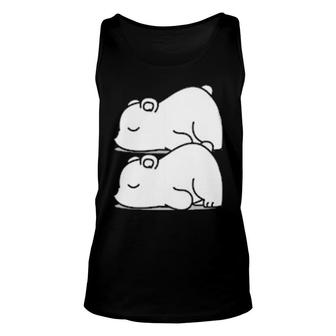 Official Sleep Polar Bear Couple Pajamas Unisex Tank Top | Mazezy